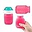 Pink 3.5 oz Squeasy Snacker Spill Proof Silicone Reusable Food Pouch - for Both Soft Foods and Liquids - Water, Apple Sauce, Yogurt, Smoothies, Baby Food - Dishwasher Safe