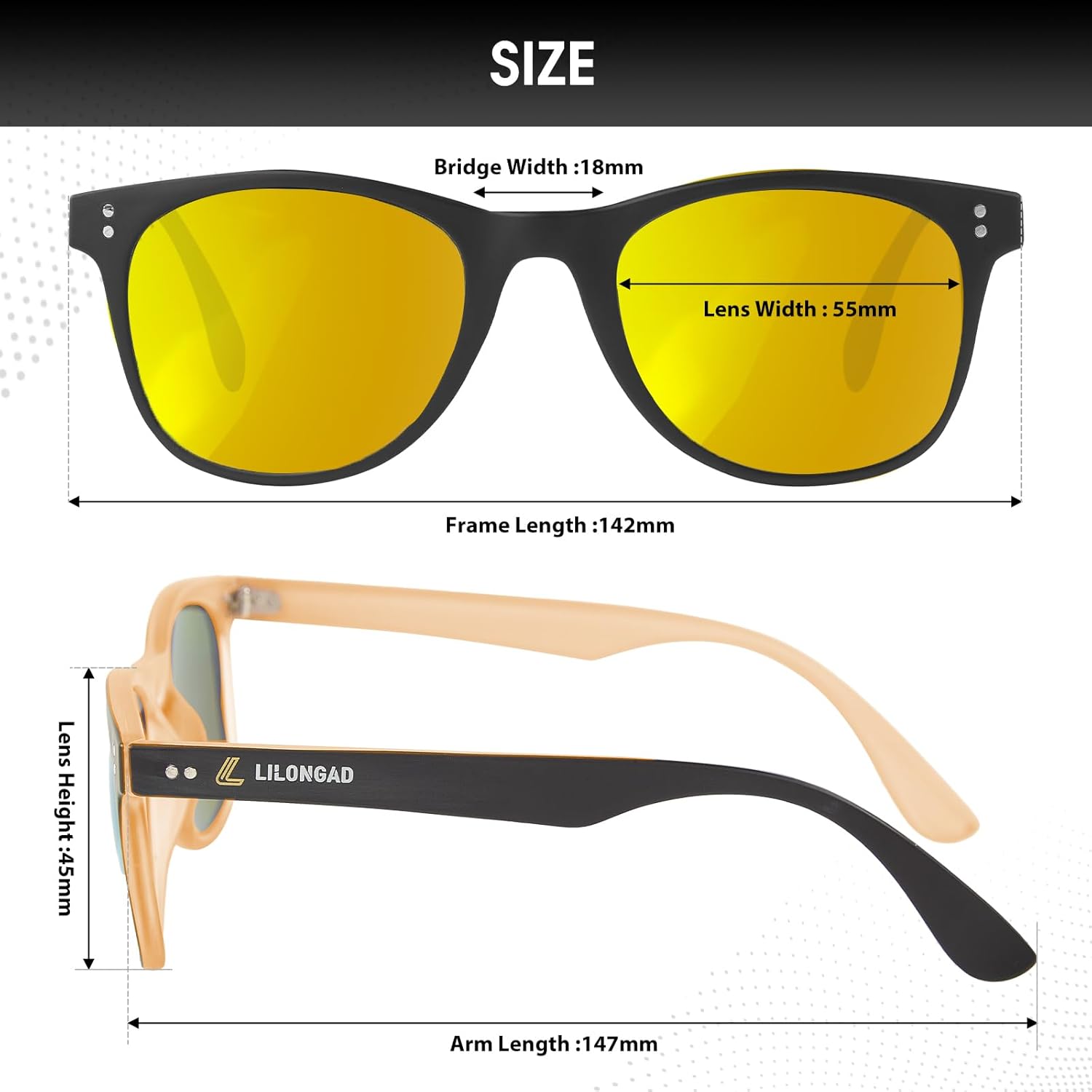 Polarized Sunglasses for Men Lightweight TR90 Frame, Scratch-Resistant Lenses, UV400 Protection Square Sun Glasses - Image 7
