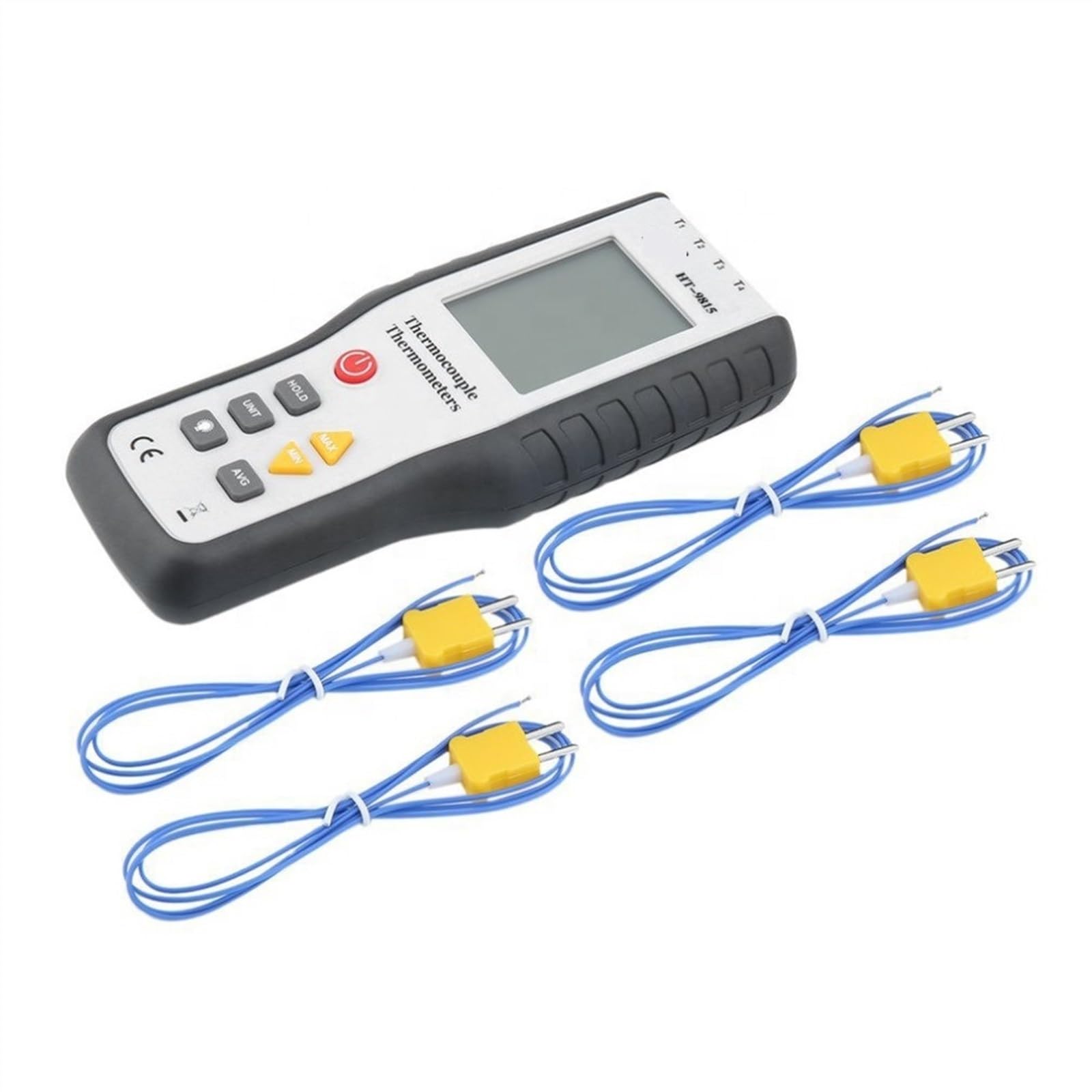 HT-9815 Termometro a contatto con termocoppia digitale, misuratore di temperatura, termometro con display LCD, strumento di misurazione C/F