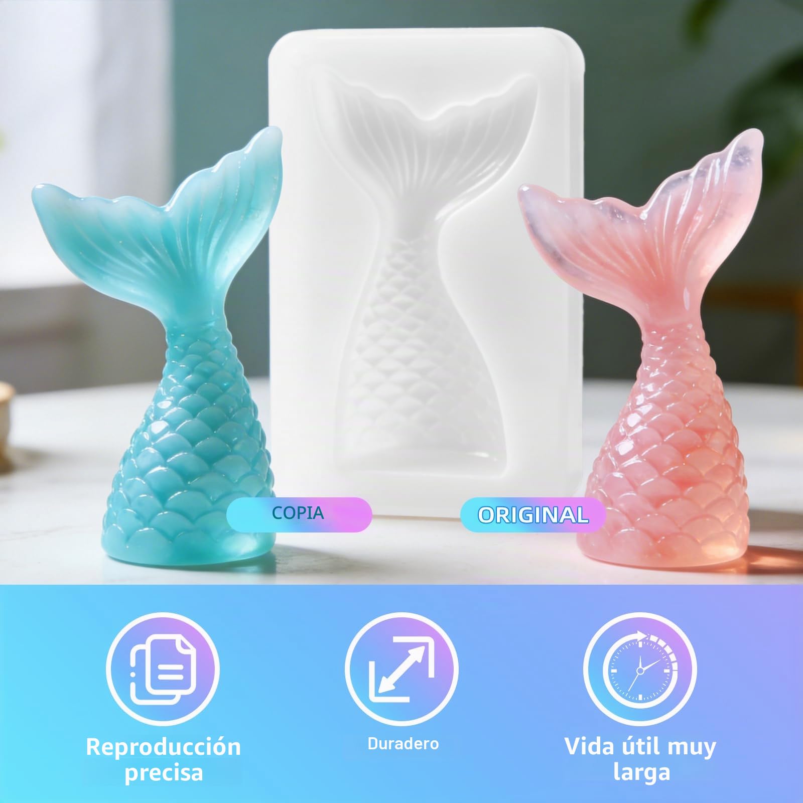 Silicona para moldes 20A, 1L Goma de Silicona Líquida Transparente, Curación Rápida, No Tóxico, Ideal para Fundir Resinas, Moldear, Cera, Yeso