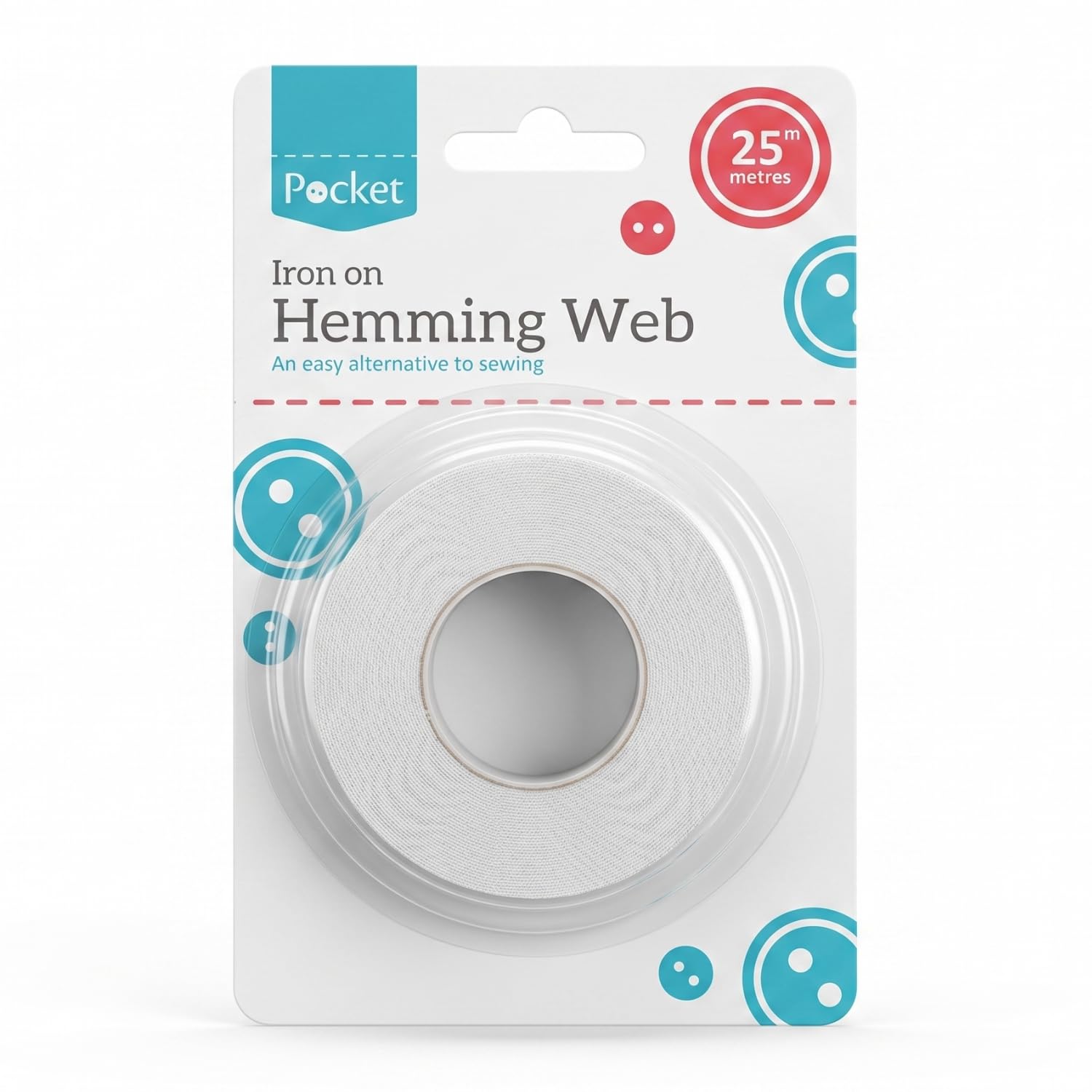 25M LARGE WONDER WEB IRON ON HEMMING TAPE WEBBING ROLL SEWING CRAFT TAILOR HEM