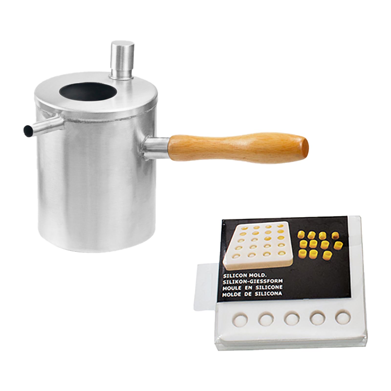Pots de cire double couche en acier au rucher avec moule silicone