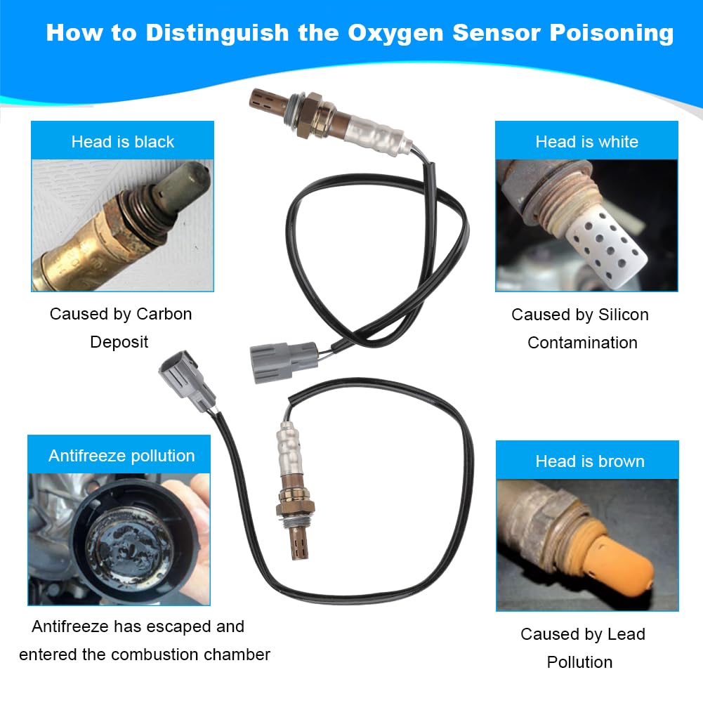 JDMON 2PCS O2 Oxygen Sensor Upstream Downstream Replacement for Lexus LX470, LX570, Toyota 4Runner, Camry, Rav4, Tacoma, Tundra Compatible with 234-4260, 2344260, 24594