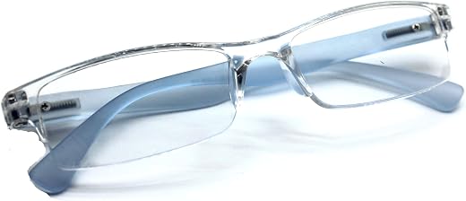 TJT Half Rim Reading Glasses For Men And Women Power +1.00 +1.25 +1.50 +1.75 +2.00 +2.25 +2.50 +2.75 +3.00 Size (Medium) C...