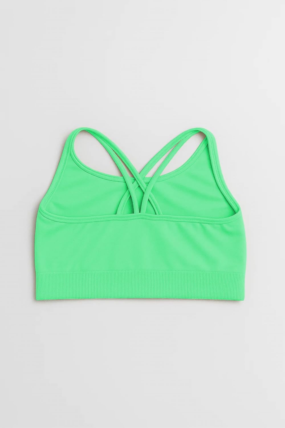 Kurve Girl’s Seamless Strappy Back Stretchy Crop Undershirt Bra, Made in USA - Image 2