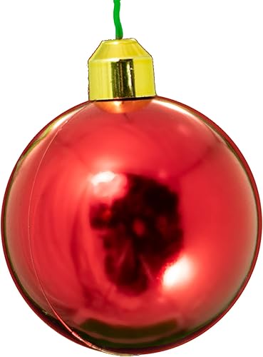 Miniatura 6 de Adornos de bolas de Navidad de plástico rojo brillante, decoraciones colgantes irrompibles para interiorexterior (70 mm)