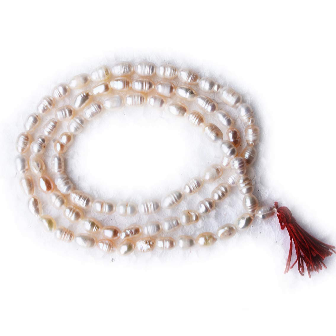 Real Freshwater Pearl,Saacha Moti Mala Rain Drop Oval Shape 108 Beads