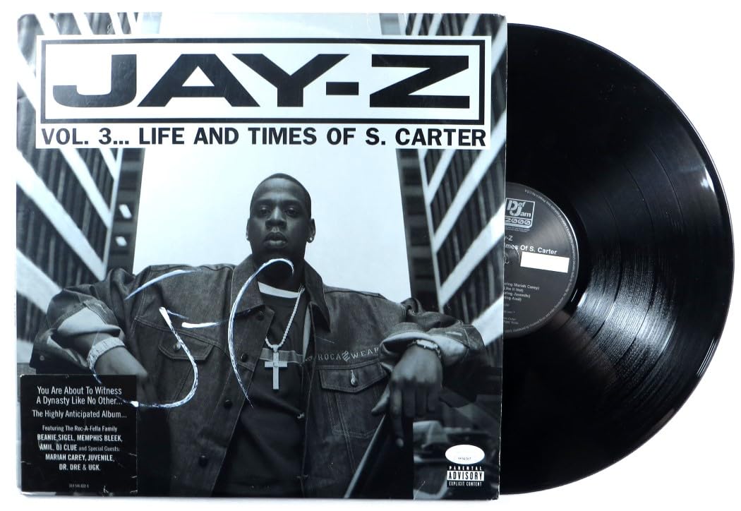 JAY-Z レコード 3枚セット Amazon.com: Jay-Z Autographed Record Album Cover Vol 3 Life and