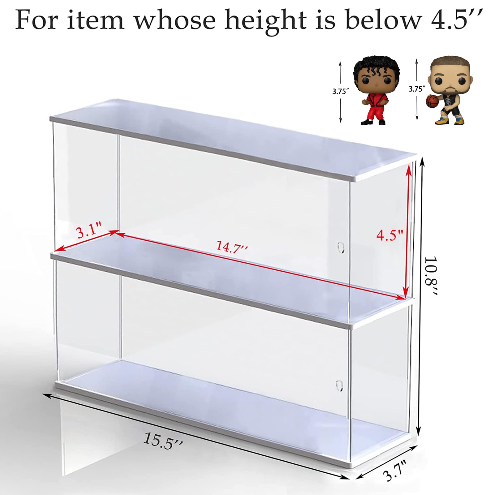 Vetrina in acrilico trasparente per la collezione di minifigure Lego