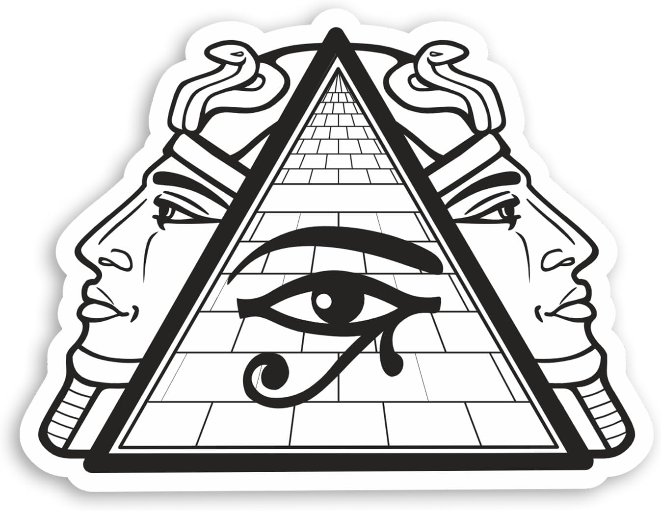 2 x 10cm Egyptian Eye of Horus Vinyl Stickers - Egypt History Pyramid Sticker #70835