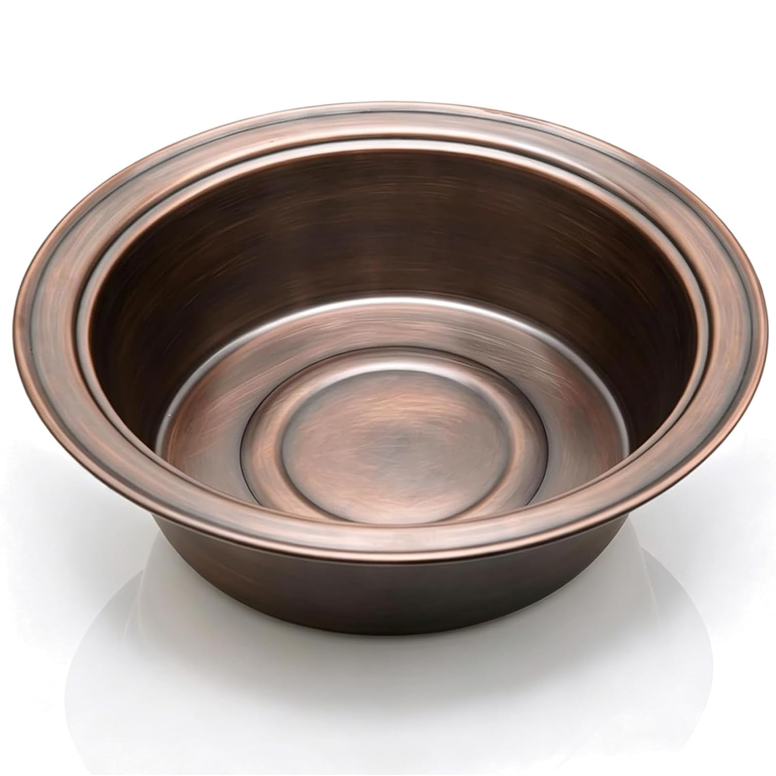 Tina de Cobre Puro de 16 Pulgadas para Baño de Pies, Recipiente Tradicional Martillado para Pedicura; Ideal para Baños Relajantes, Pedicuras, Rutinas de Bienestar y Uso en SPA Doméstico