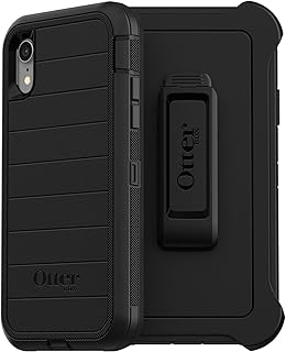 Otterbox Defender Coque pour iPhone XR, Antichoc, Anti-Chute, Ultra-Robuste, Coque de Protection, supporte 4X Plus de Chutes Que la Norme Militaire, Noir, Livré sans Emballage