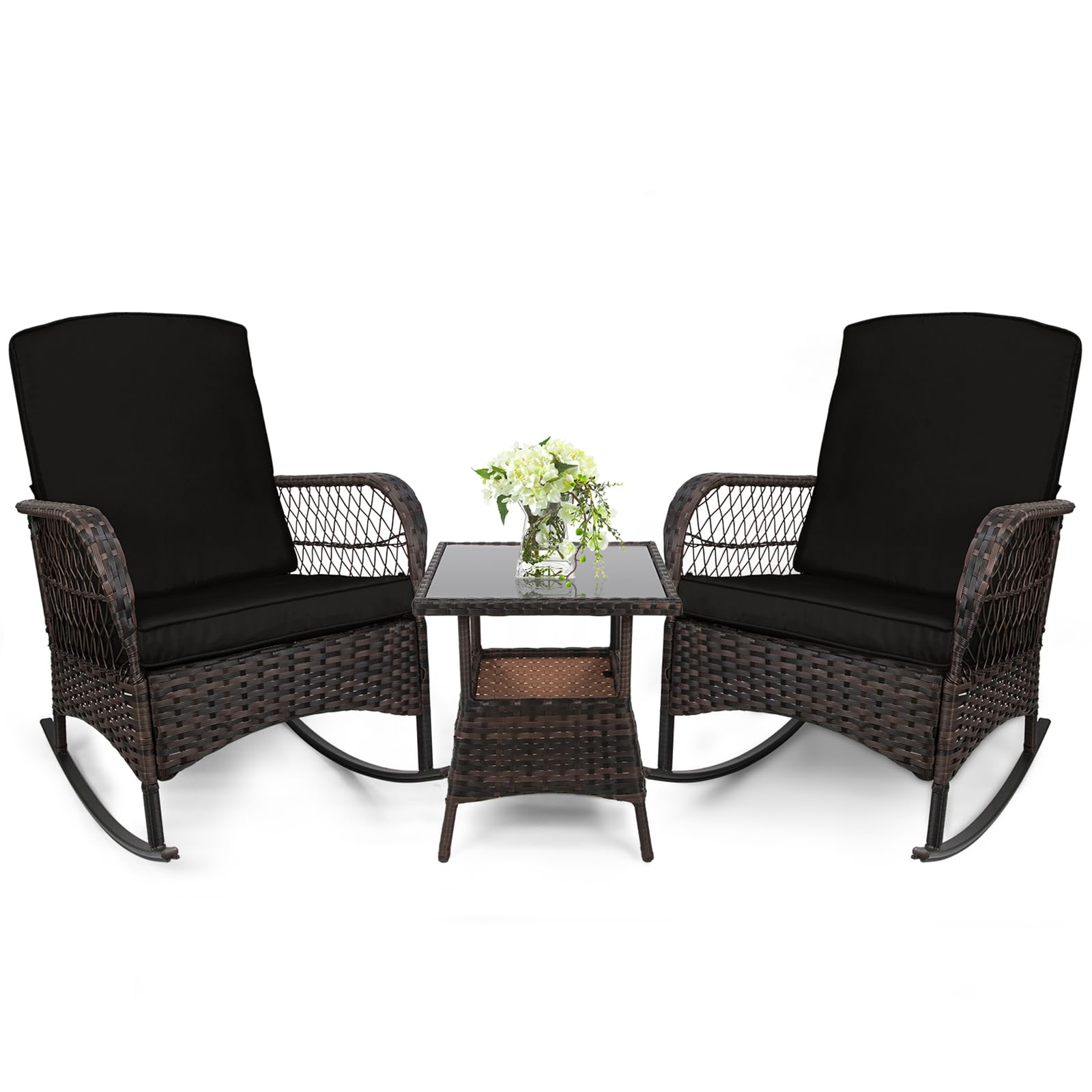 LEVELEVE 3 Piece Rocking Bistro Set