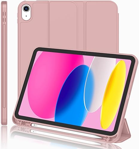 Miniatura 86 de iMieet Funda para iPad (A16) de 11ª generación/iPad de 10ª generación [11 pulgadas 2025/10.9 pulgadas 2022] con soporte para lápices, funda Azul