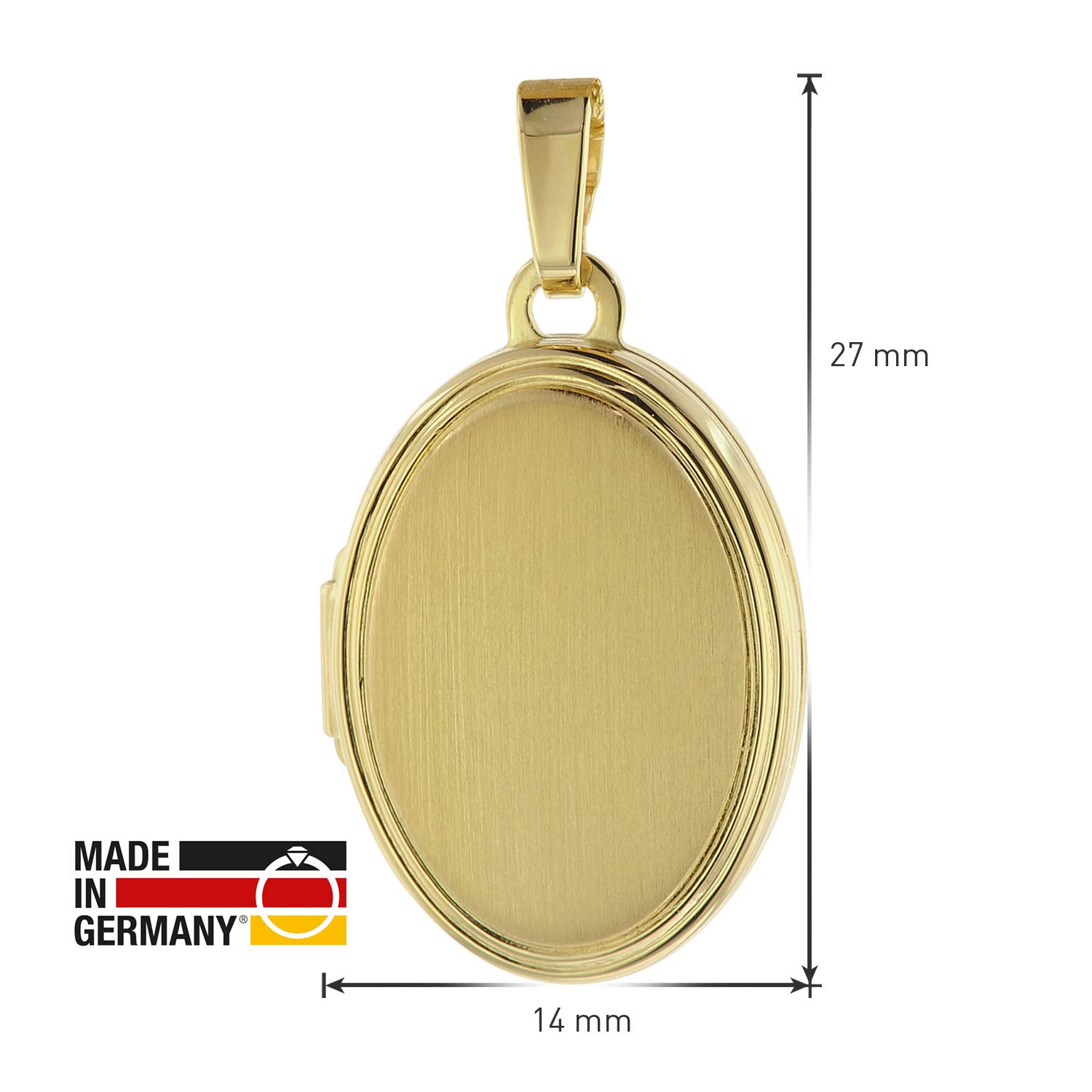 trendor Damen Medaillon mit Halskette Gold auf Silber 925 75745 | zauberhaftes Silber-Medaillon für Damen, zeitloser Silberschmuck für Frauen, tolle Geschenkidee