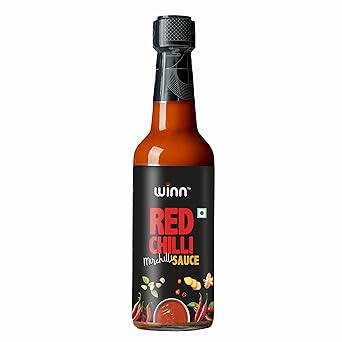 Winn Red Chilli Sauces 200g Glass Bottle | Pack of 1 | Chinese Sauce | Tangy & Spicy - image, photos