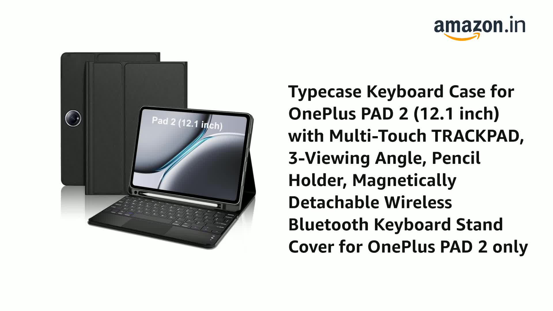 typecase Keyboard Case for OnePlus PAD 2 (12.1 inch) with Multi