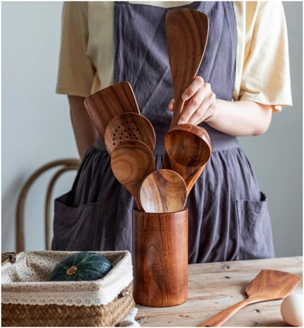 Amazon｜Yobuisg 木製キッチン用品セット キッチン用品セット 木製調理