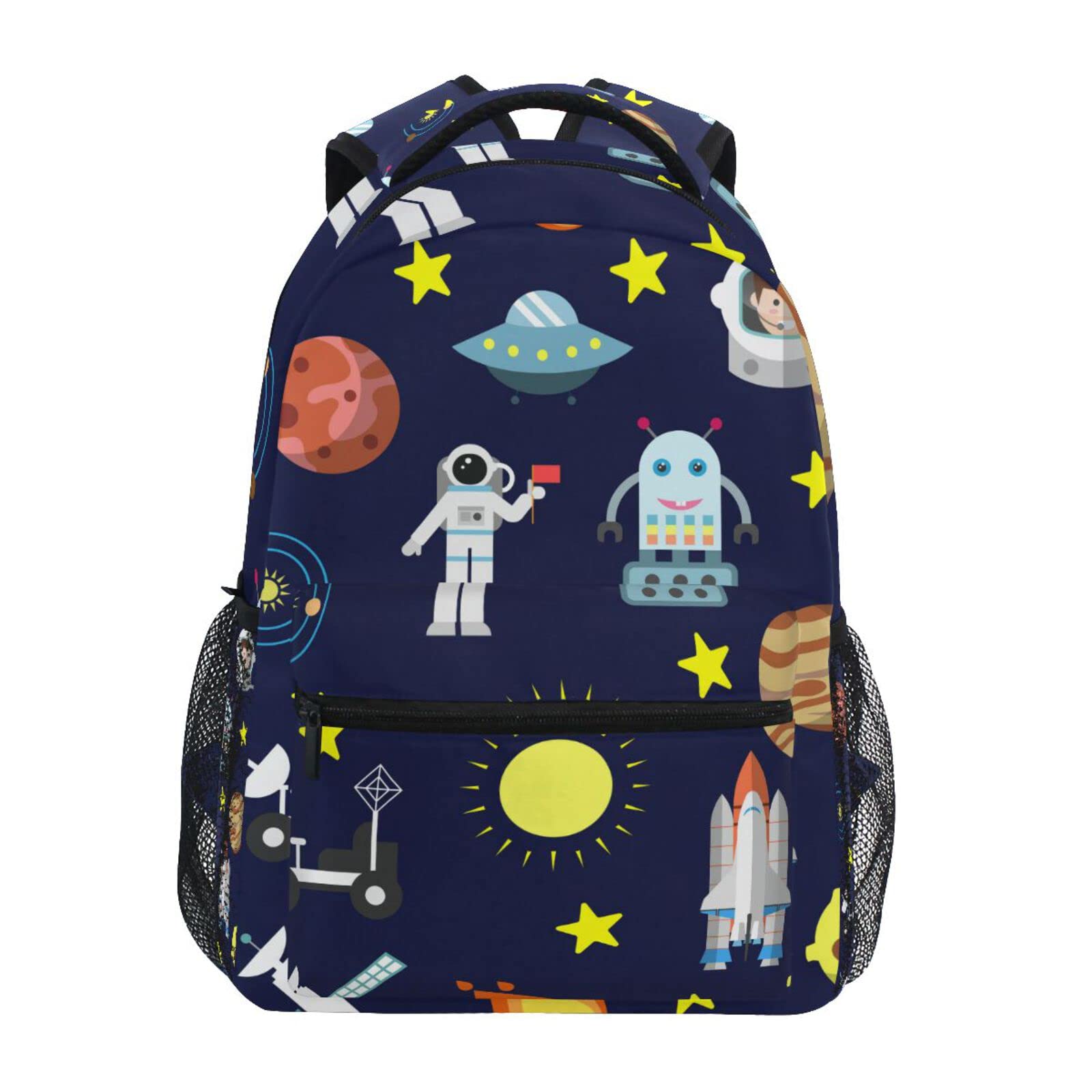 Galaxy Space Astronaut Rakete Schulrucksack für Mädchen Jungen Kinder Schultaschen Rucksack Niedliche Büchertaschen Tagesrucksack Leichte Reise Laptop Tasche Kleinkind Umhängetasche, mehrfarbig, Größe L