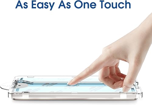 Vista 63 de amFilm OneTouch - Protector de pantalla de alineación automática para Samsung Galaxy S23 de 6.1 pulgadas + protector de lente de cámara, vidrio