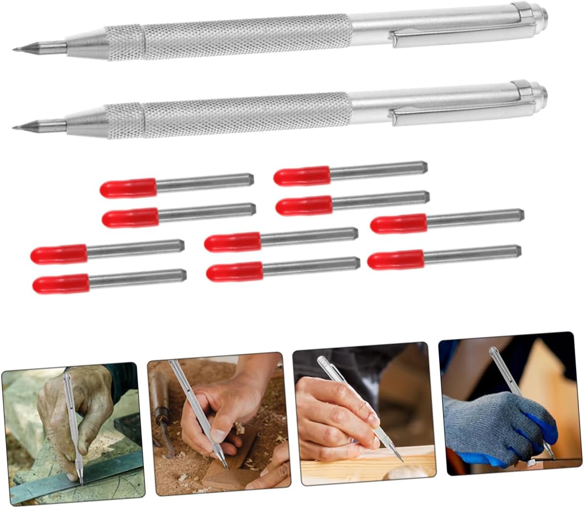 ARTIBETTER 5 Sets Marker Pen Replacement Tips Tungsten Carbide Scriber Engraver Glass Marking Pen Accessories