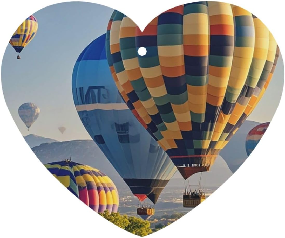 Hot Air Balloons (2) Car Air Fresheners Cards Set of 4 Pieces, Long-Lasting Auto Aromatherapy Tablets Gifts Car Rearview Mirror Pendant Hanging Scented Cards for Wardrobe Bathroom