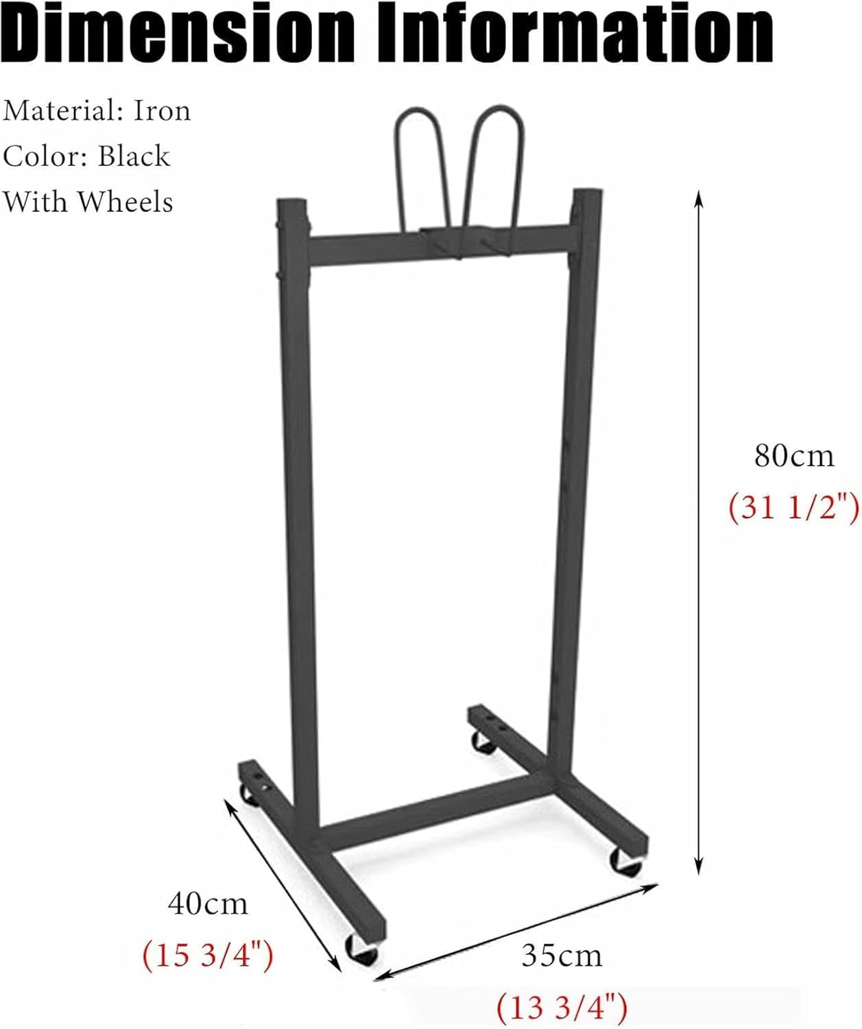 Hula Hoop and Jump Rope Organizer Cart with Wheels - Mobile Sports Equipment Holder for Gymnastics and PE Classes