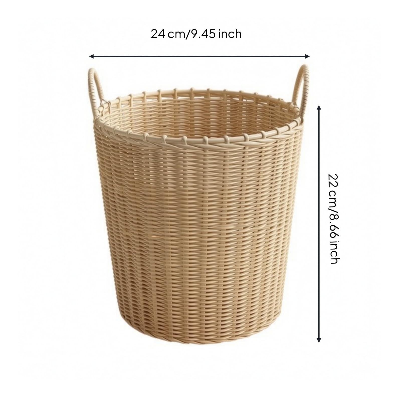 Praktisch Wäschekorb mit Tragegriff, Extra Groß, Höhe 38 Cm