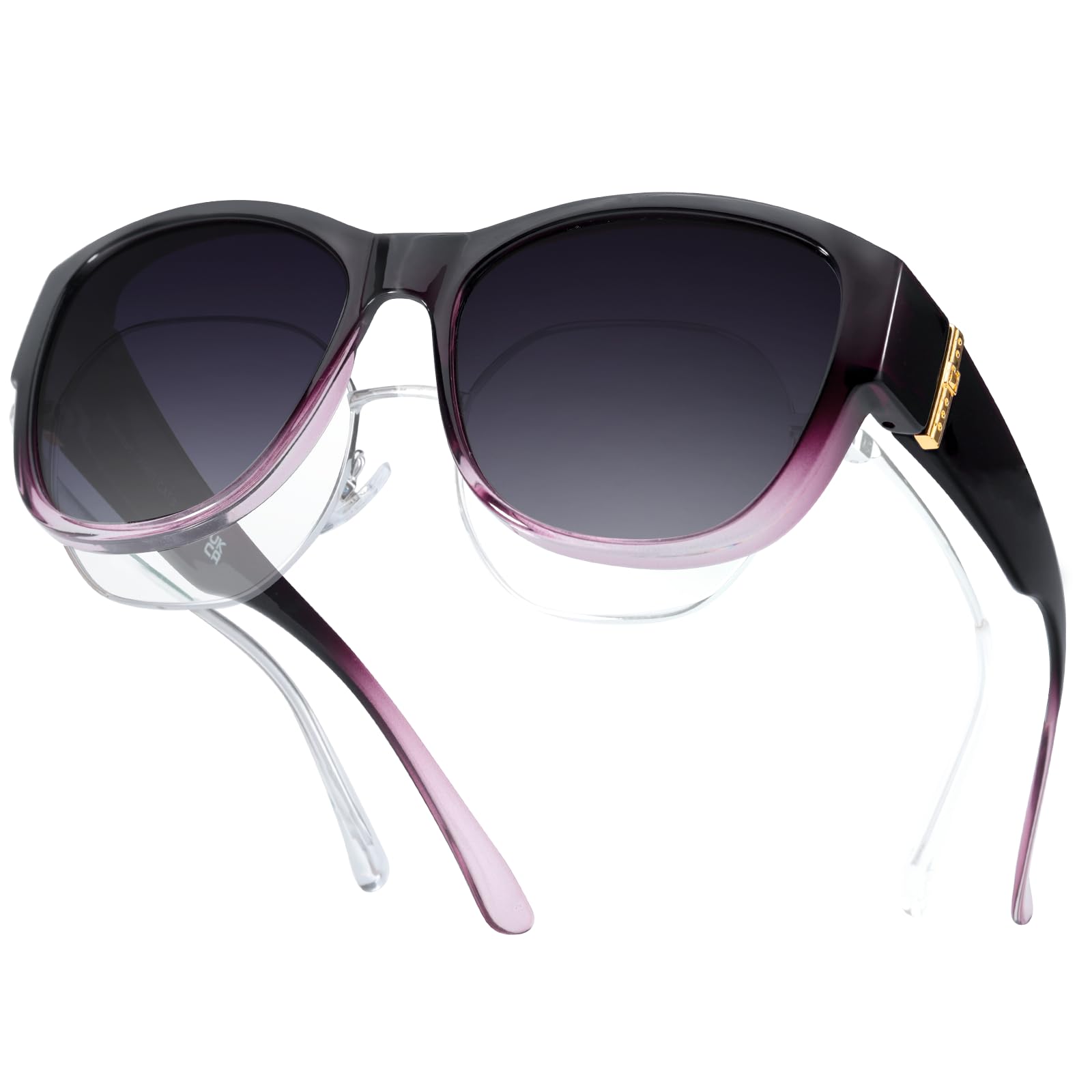LVIOE Überzieh Sonnenbrille Polarisiert für Damen, Trendige Sonnenbrille für Brillenträger mit UV400 Schutz Gläsern