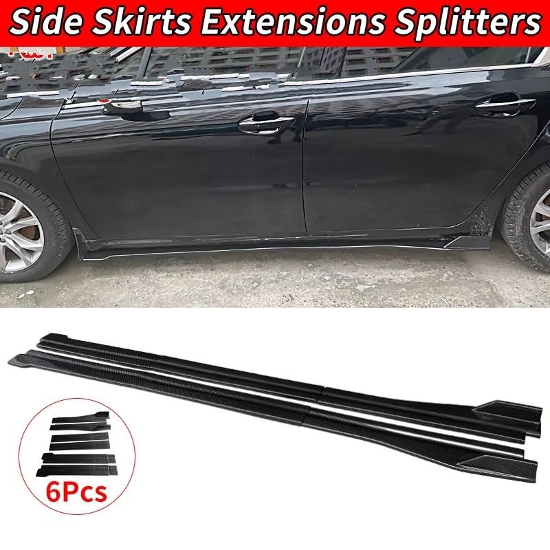Faldones laterales ABS negro brillante para Peugeot 508 2011-2018 3