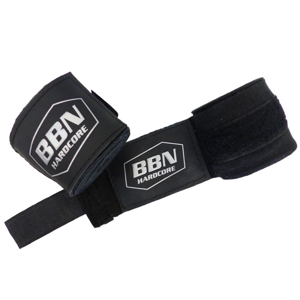 BBN Hardcore, Fasce da Boxe, con Passante per Il Pollice, 3,5 Metri, 1 Paio, 2461F7, Nero, Taglia Unica