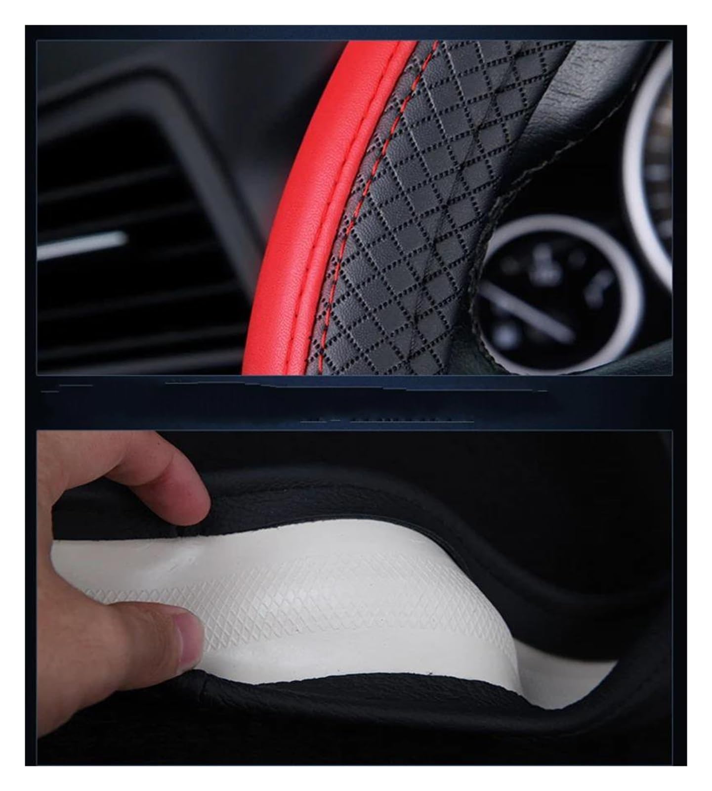Volantes Protector Cuero PU para Volante Coche, Antideslizante, para Chevy, para Crvalier, para Trax, para Camero, para Malibu Funda Volante(Café)