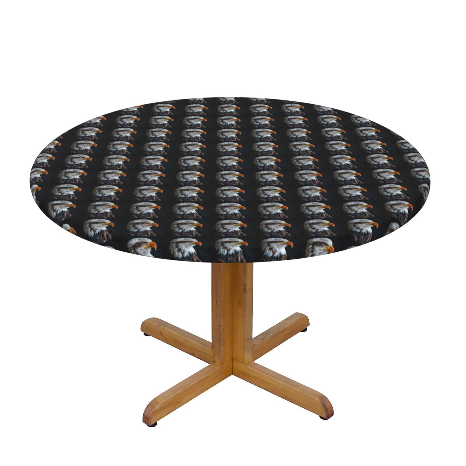 PPHGUT Bald eagle Print Round Tablecloth Family Table Cover Kitchen Wedding Party Everyday Outdoor