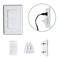 Vista 9 de Cubiertas blancas de doble toma de corriente a prueba de bebés (paquete de 10, 20 enchufes) Cubiertas de enchufe a prueba de bebés para enchufes