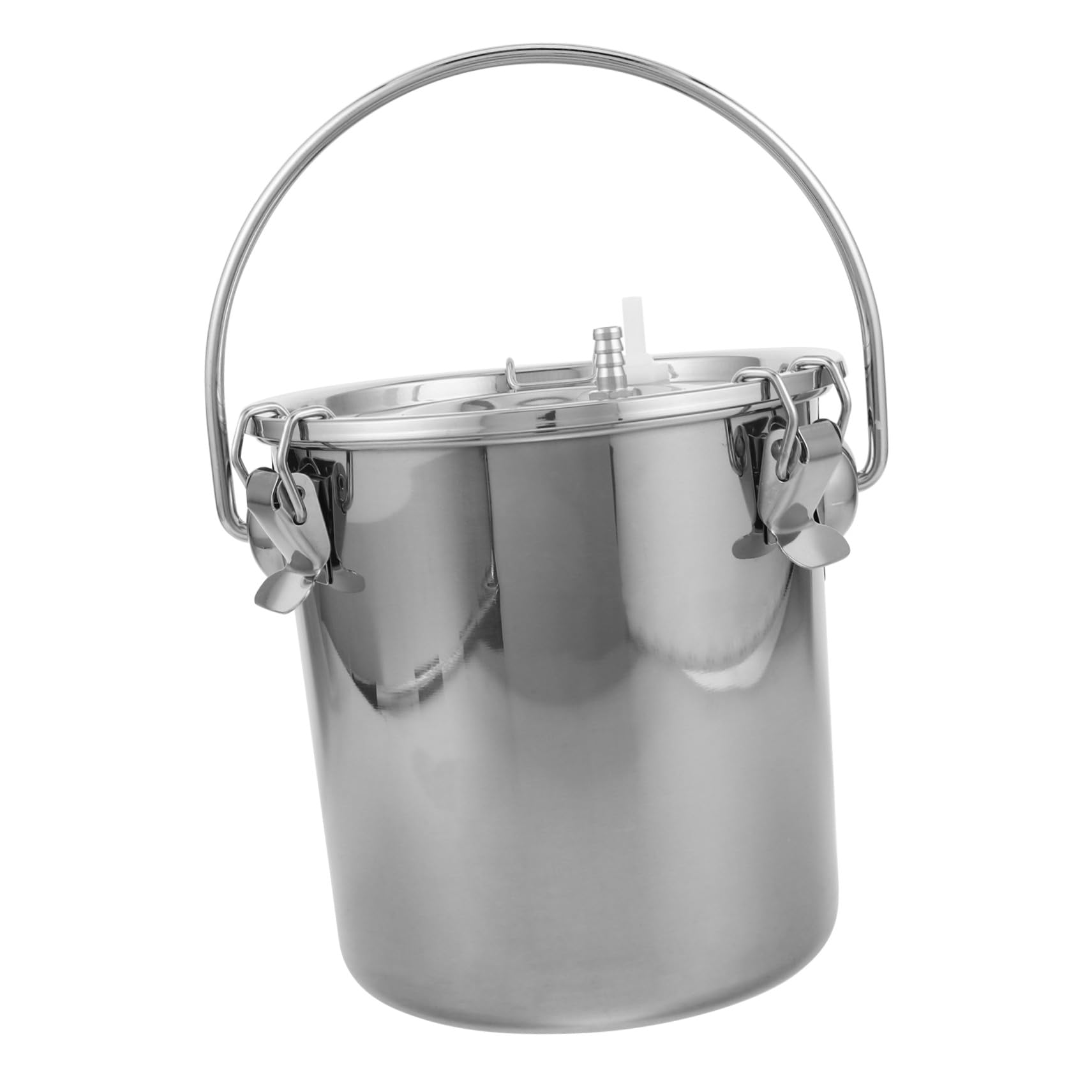 Seau à Lait en Acier Inoxydable 3l pour Vaches et Chèvres Design Portable pour Minimiser le Gaspillage de Lait, pour Ferme Familiale et Usine Laitière
