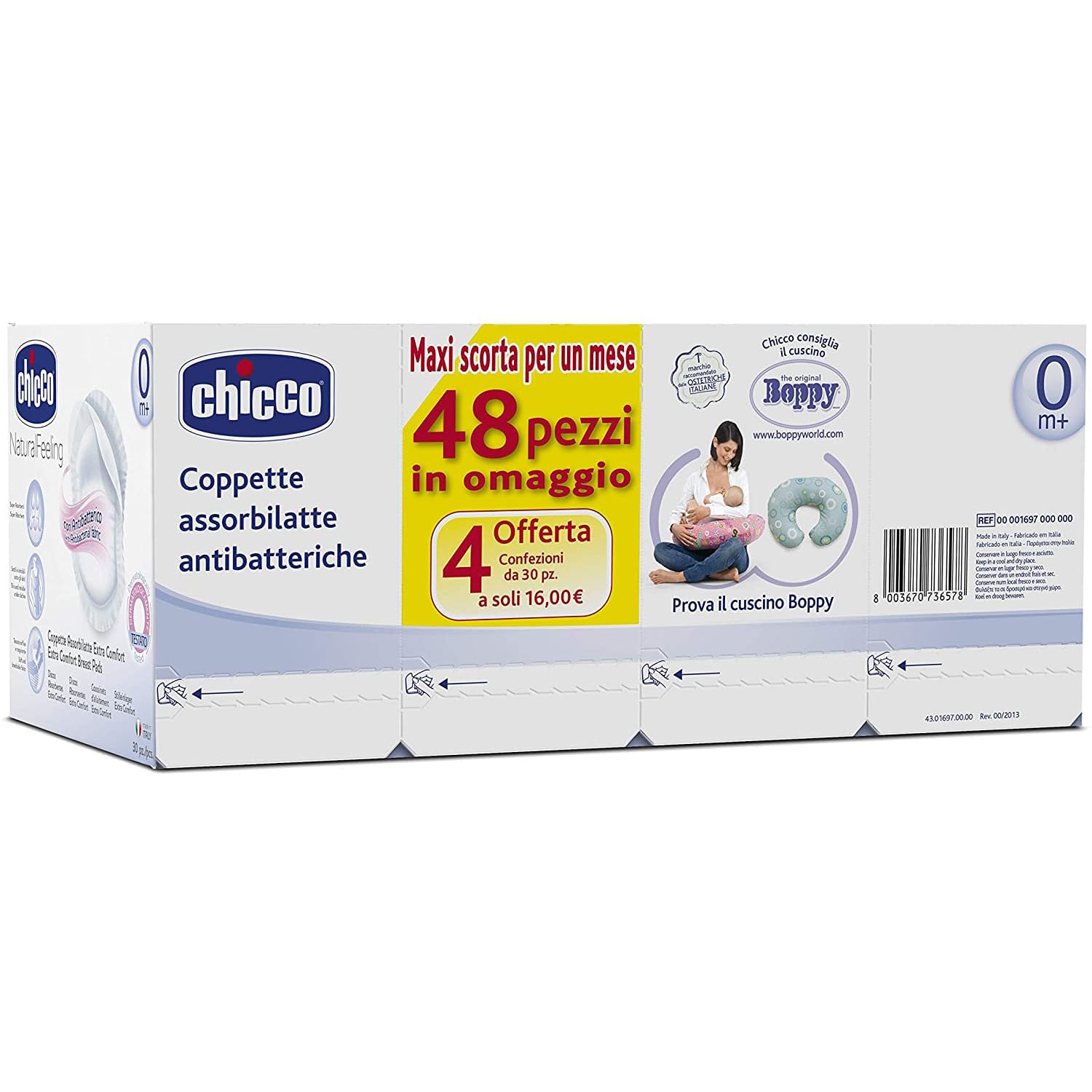Chicco Coppette Assorbilatte Antibatteriche - 120 unità