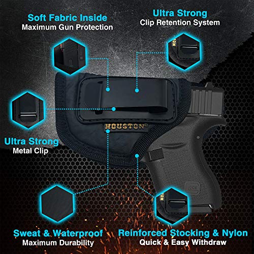 Iwb Eco Leather Concealment Holster - Inside The Waist With Metal Clip - Lined Inside For Gun Protection - Fits: Glock 42, Sig P365, Kahr Pm 45, Makarov. Kel-Tec Pf9 / P11 (Left) (Chp-58A-Lh) #TOP1