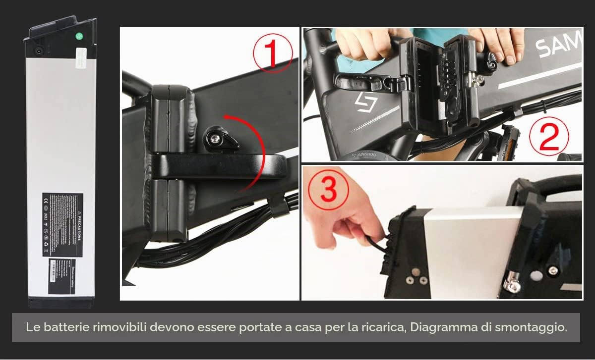 SAMEBIKE Bicicletta Elettrica per Adulti 20'',Pieghevole Bici Elettrica con Pedalata Assistita,City E-bike Unisex Adulto Batteria Rimovibile 48V10.4AH,Bici Elettriche per 7 Velocità Uomo/Donna