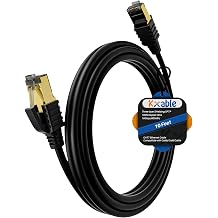Kxable Cat 7 Ethernet Cable 10 Feet, Cat7 High Speed Internet Cord, CAT7 RJ45 LAN Network Cable, Triple Shielding SFTP 10Gbps 600Mhz Patch Cable, Compatible with CAT6A CAT6 CAT5E CAT5 Cable