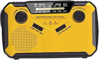 SECFOU 1Pc Rádio Rádio Portátil Rádio De Emergência Rádio Multifuncional Rádio Solar De Emergência Gravador De Carga Abs Rádio De Manivela Ao Ar Livre