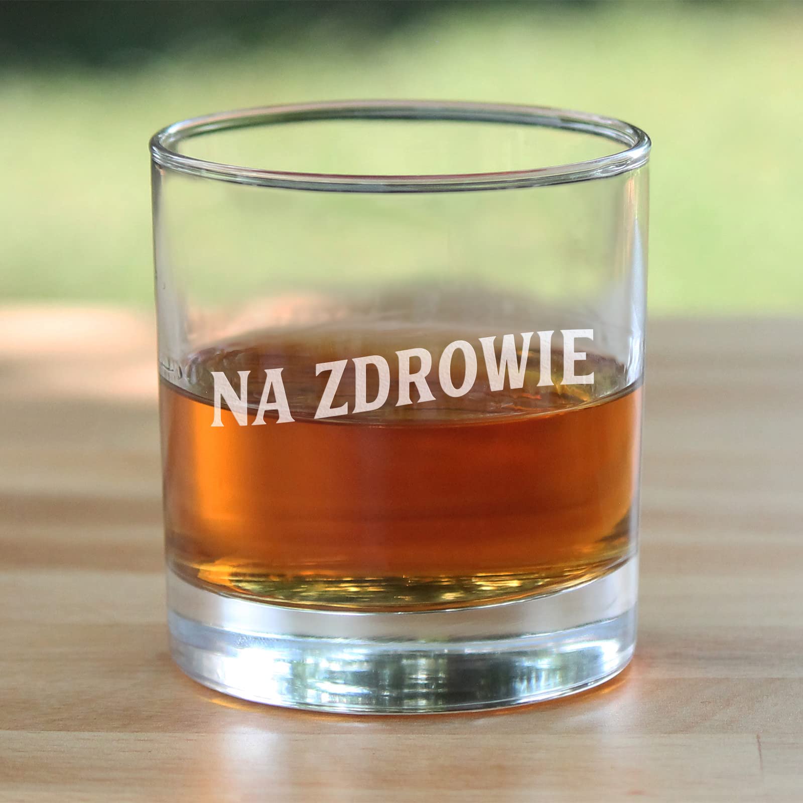 Bevvee Na Zdrowie - Polish Cheers - Whiskey Rocks Glass - Fun Poland Themed Gifts or Party Decor for Women and Men - 10.25 Oz