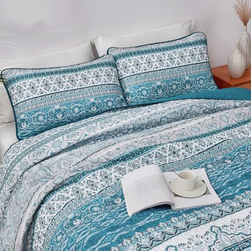 Couvre-lit léger réversible toutes saisons pour lit queen size