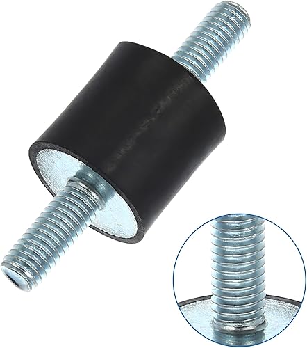 Miniatura 4 de X AUTOHAUX 4 piezas M8 - Amortiguador aislante de goma antivibración para automóvil, 0.984 x 0.787in, montaje de bobina de goma, soportes para
