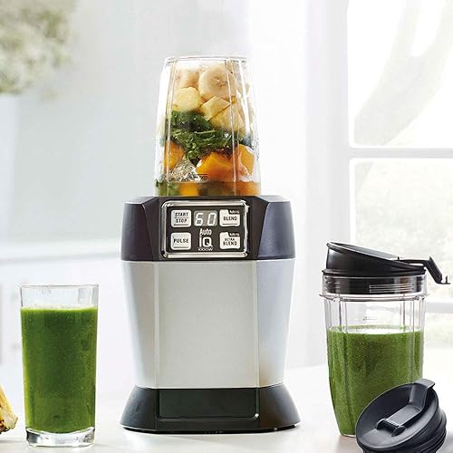 Miniatura 2 de Vasos de licuadora para licuadora Ninja, vaso de 32 onzas con tapas para sorber y sellado, compatibles con Nutri Ninja Auto IQ Series Blenders BL480