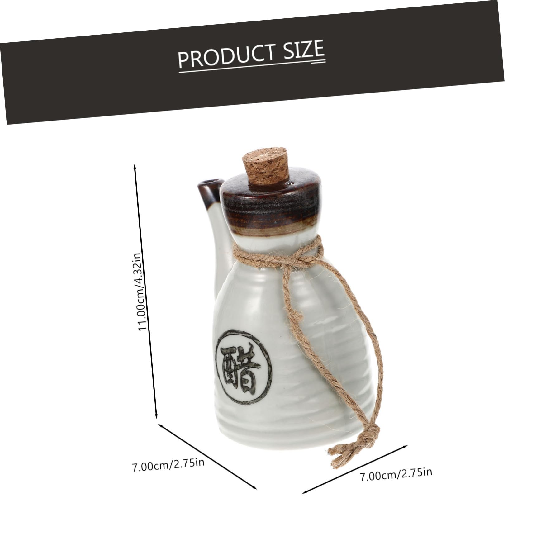 SOLUSTRE Multi Function Condiment Holder Japanese Style Vinegar Dispenser for Oil Soy Sauce and Seasoning Kitchen Spice Jar for Home Restaurant Use