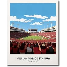 LUCKLYDOUDOU Poster Decorative Canvas Painting Williams-Brice Stadium Stadium Print College Football Poster Modern Home and Bedroom Decoration 12x18inch