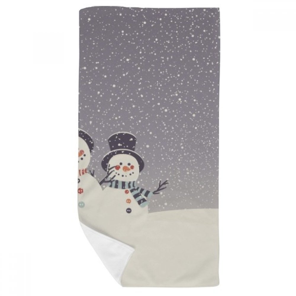 Gant de toilette serviette de bain Noël 35x70cm doux pour peaux sensibles