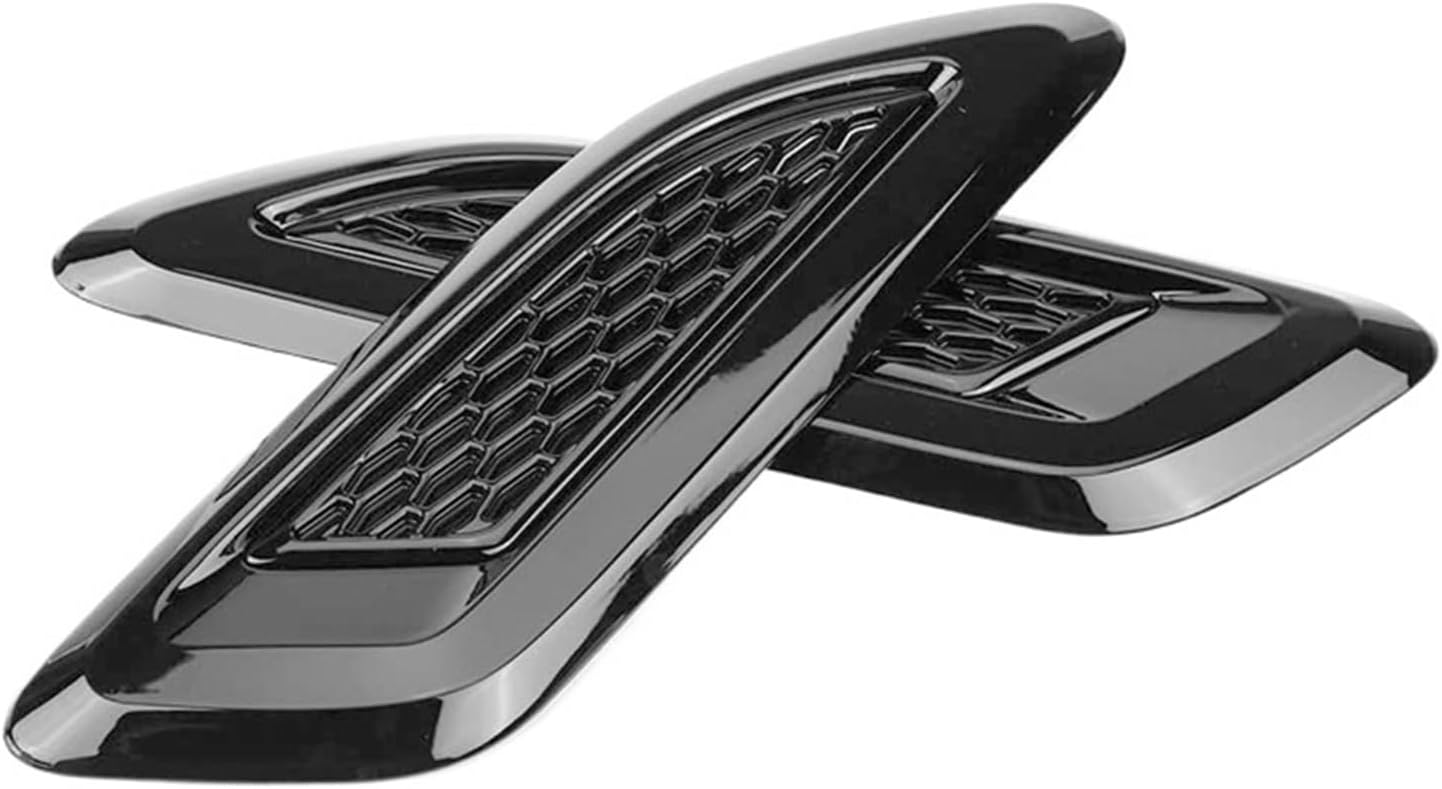 Universal Car Hood Scoop Decoration Cover Fit for Kia Rio 4 Hyundai Creta Prado 120 150 Chevrolet Cobalt Fj Cruiser Jeep Wrangler(Black and Silver)