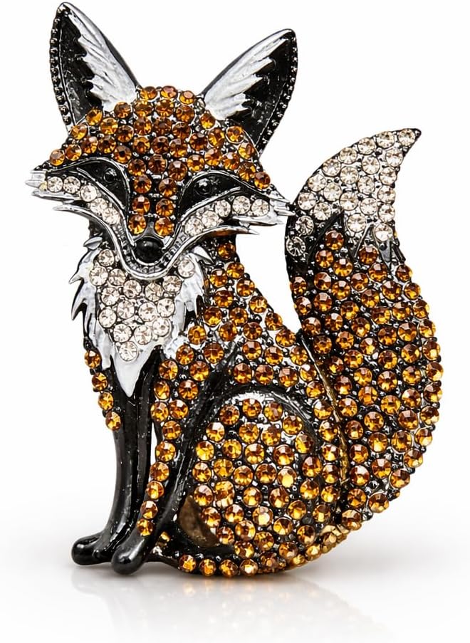 Fox Brooch for Women – Nature-Inspired Jewelry Pin – Elegant Animal Accessory for Jackets, Dresses, Bags, and Special Occasions