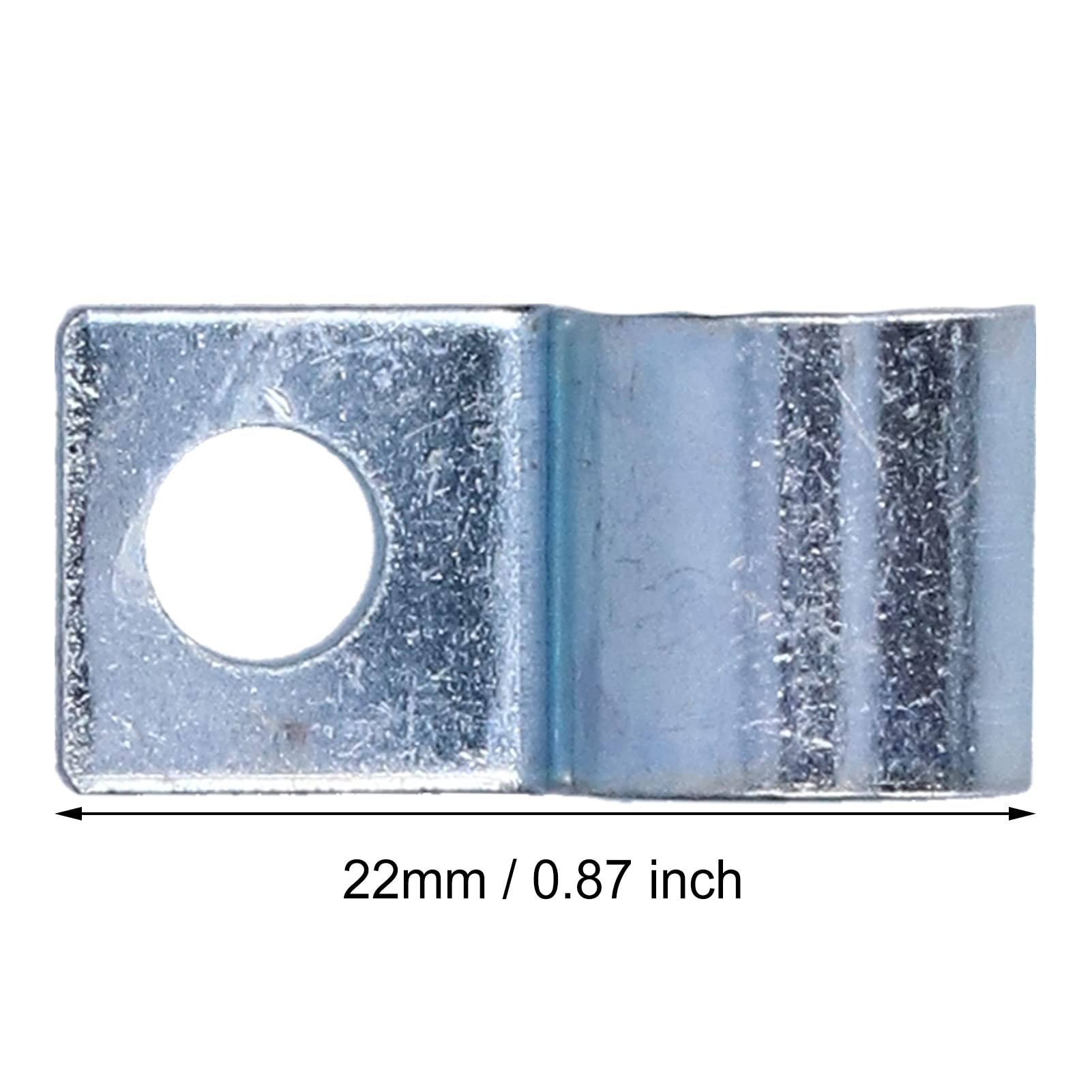 20PCS Pipe Clip Zinc Plated Stainless Steel Single Hole Clamp Saddle Buckle for Rubber Rings Steel Pipes (6mm) - Image 3